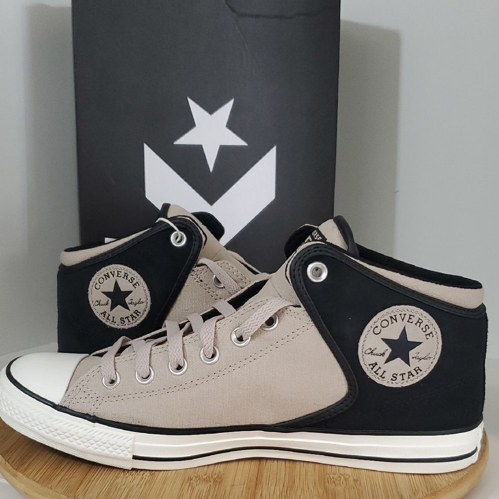 Converse Unisex CTAS High Street Mid Papyrus/Black/Vintage White NIB M10/ W12